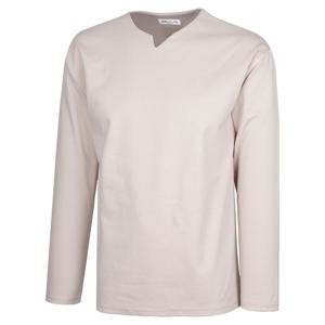남자 루즈핏 분또 브이넥 긴팔 티셔츠 RB-TSA-Q008-베이지