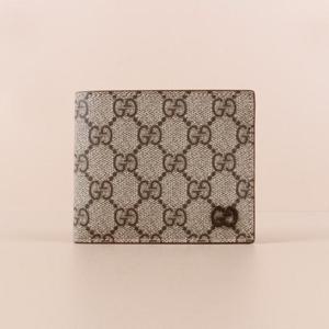 구찌 GG 수프림 로고 바이폴드 남성 반지갑 베이지 768243 FACQC 9773