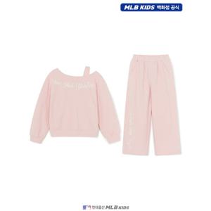[MLB키즈US] (7FS2B0561-50PKL) 스트릿 걸즈 레터링 레이어드 맨투맨 세트 아동맨투맨세트 키즈맨투맨세트