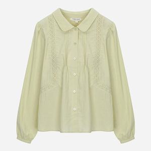 [써스데이아일랜드]레이스 패치 셔츠 블라우스 T256MBL140W