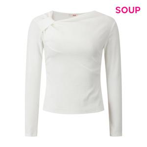 SOUP  꼬임 디테일 셔링 티셔츠 (S62TS22)
