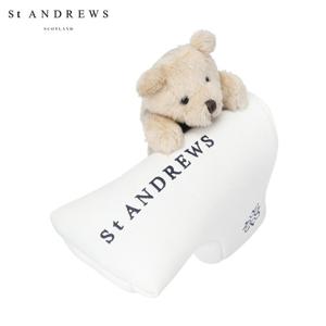 [세인트앤드류스] 공용 리본 테디베어 블레이드형 퍼터 커버 831F2CVA02_WH