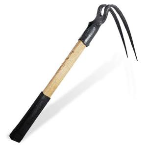 농기구 여물쇠스랑(2발)고무자루 괭이 2발 쇠스랑