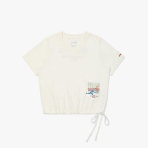 디아도라반팔티 AQS D5222LRS64WHT AIRTEX 테니스 무브 크롭 반팔 티셔츠 WHITE