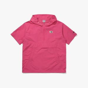 디아도라반팔티 AQS D5223LWT51PKD 컴피 후드 반팔 아노락 PINK