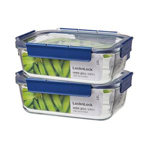 락앤락 탑클라스 유리밀폐용기 직사각 2L x 2개