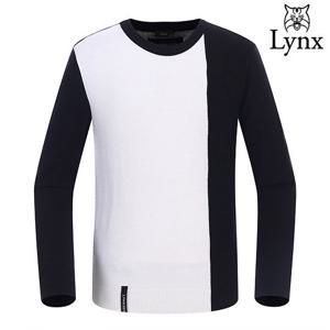 [링스] 남성 로고조직 블럭 풀오버 L11B3SR105_BK
