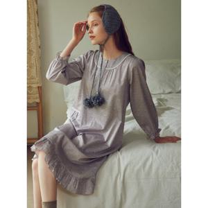 여성 면60수 잔꽃나염 가운 VGN4373 잠실점