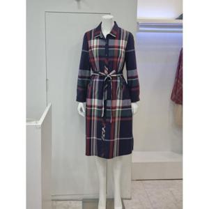 벨리시앙 세이브존04 체크패턴 셔츠카라 원피스 OP2104