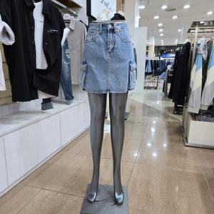 잠뱅이 동백01 여성 카고포켓 데님 스커트 AO5DDK952