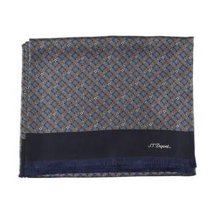 [에스티듀퐁(셔츠)]기하학패턴의간절기용양면실크넥카프 TE4FM63KS302TGY