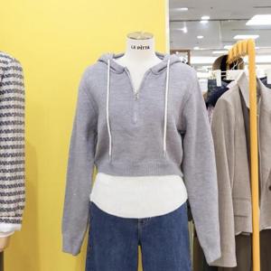 르피타 DP01 후드 크롭 레이어드 니트 L244USWA56