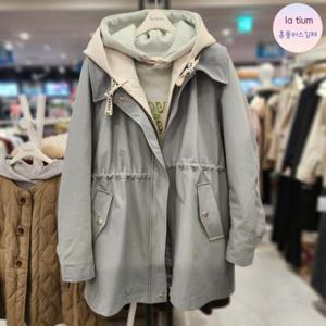 라티움 HC03 여성 핏예쁜 고급스런 엉덩이 덮는후드탈부착 자켓 L55 P3CT02 71