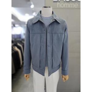 바쏘옴므 세이브존03 바쏘옴므 25 블루 비건레더 스웨이드 카라 블루종 점퍼 WSAGZ1UA21ABUA