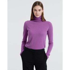 아떼 바네사브루노 여성 24FW 바이올렛 단색 캐시미어100% 터틀넥 니트 VLSW4D507V2