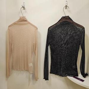 스테파니 HC07 펄 망사 폴라 티셔츠 A25TS5225