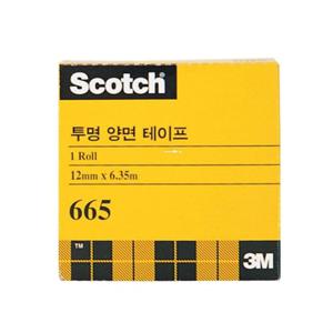 3M 투명 양면테이프 리필 665 136 12X6 35m 12개입 양면테이프 문구용테이프 팬시용테이프 DIY테이프 공작