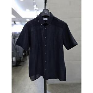 바쏘옴므 세이브존03 바쏘옴므 남자 여름 시어서커 네이비 반팔 셔츠 BSAGZ2TT21A