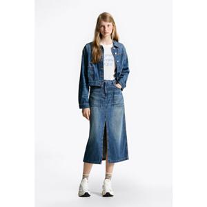 [타미진] T32F6NJC12TWT1 여성 플리츠 데님 트러커 자켓