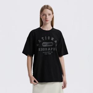 내셔널지오그래픽N253UTS903 오버핏 레터링 그래픽 반팔티 BLACK