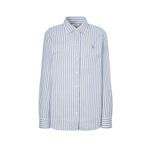 헤지스레이디스 (HSSH5D803) 세미오버핏 스트라이프 셔츠