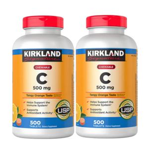 [미국직구] 커클랜드 츄어블 비타민 C 500정 x2개