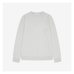 [지이크]사선 조직 라운드넥 니트 탑 라이트그레이 (PJUCH8037)