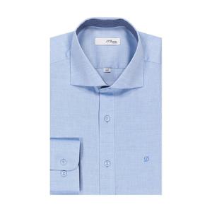 [에스티듀퐁(셔츠)]블루 카라 뒤 리벳 포인트 슬림핏 긴소매 셔츠 SE5FM21LS313SBU