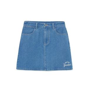 MLB 여성 컬시브 로고 데님스커트 뉴욕양키스 A5 3FDSR0134 50INS