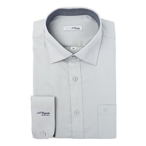 [에스티듀퐁(셔츠)]그레이 커프스 풀로고 일반핏 긴소매 셔츠 SE5FM12LS704SGY