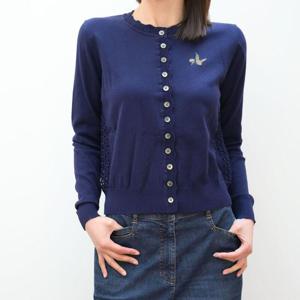 [비꼴리끄(여성)]쉘조직 니트 가디건 B252KC3060