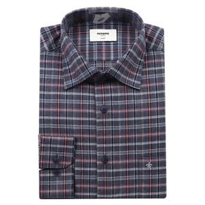 [레노마(셔츠)]긴소매일반핏 멀티읜도우변형약기모 체크셔츠 RPFSG1034NY
