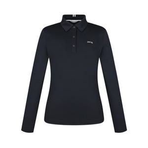 [핑]여성 사이드 테잎 카라 긴팔 티셔츠 121E1TO051_NA_IC