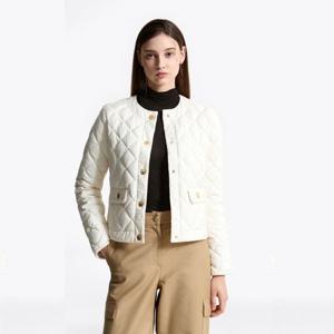 [타미힐피거(여성)]골드 버튼 퀼팅 재킷 T22F7PJC050WT1
