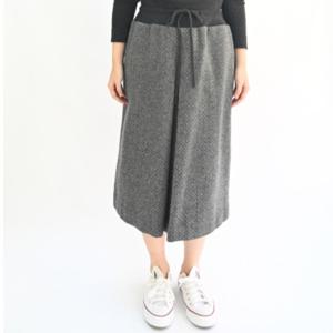 [비꼴리끄(여성)]울 니트 허리 와이드 스커트 B234WK2050