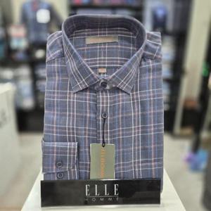 엘르옴므 sh06 엘르옴므 남성셔츠 빅체크 피치스판EBDFR0140 EBDFR0140
