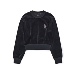 MLB 여성 벨벳 크롭 맨투맨 A7 3FMTB0924 07BKS 07PKS