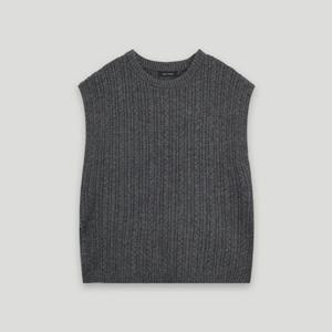 [코데즈컴바인] 잔꽈배기 트임 니트 조끼 (CKD-VT006WA)