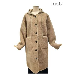 [에이비에프지]후드 레이어드 스타일 롱 뽀글이 점퍼 APA1HF02A