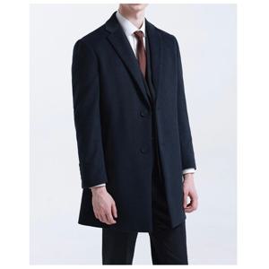 [ZEN]맨잇수트 블루 멜란지 울 혼방 누빔 코트 MAED33171BL