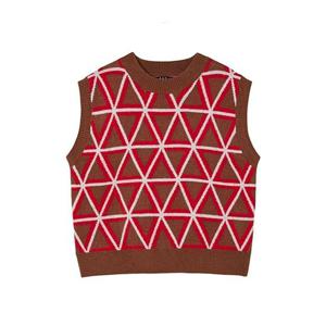 [랩]MARIO삼각패턴 오버핏 니트베스트 AQ4KVA24