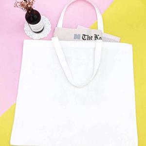 무지 캔버스 가벼운 토트백 에코백 화이트 가로 L