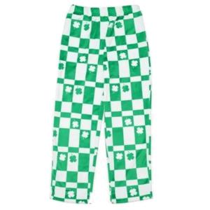 밍크 극세사 행운 클로버 남여공용 수면바지 YSMEZA53