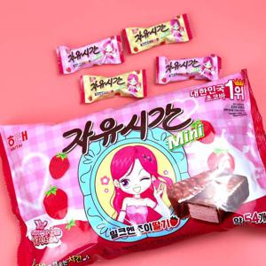 해태 자유시간 미니 밀크엔조이딸기 405g