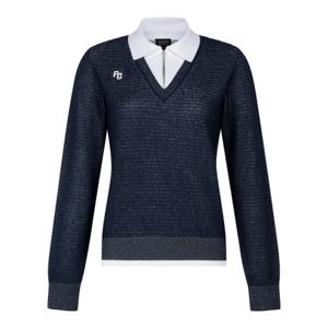 M 파리게이츠골프긴팔티 NQC 521D1SR102_NA 여성 하프 집업 배색 카라 긴팔 니트