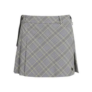 파리게이츠골프스커트 NQC 521E1PC381_BK 여성 체크 슬릿 플리츠 큐롯 스커트 키링