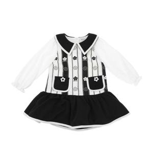 [프렌치캣(정상)]WH/BK 꽃 S/T O/P(Q61DAO080)