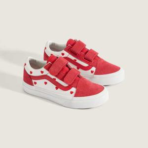 [반스] 키즈 올드스쿨 벨크로 발렌타인 레드 VN000CYDJV6