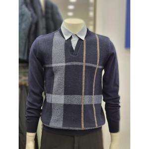 BTR골프 세이브존06 남성 가을 겨울 레이어드 니트 티셔츠 크레토 BRW5256M