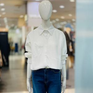 [클리지]앞 포켓 스트링 니트 배색 셔츠 남방 CQ2WBL10